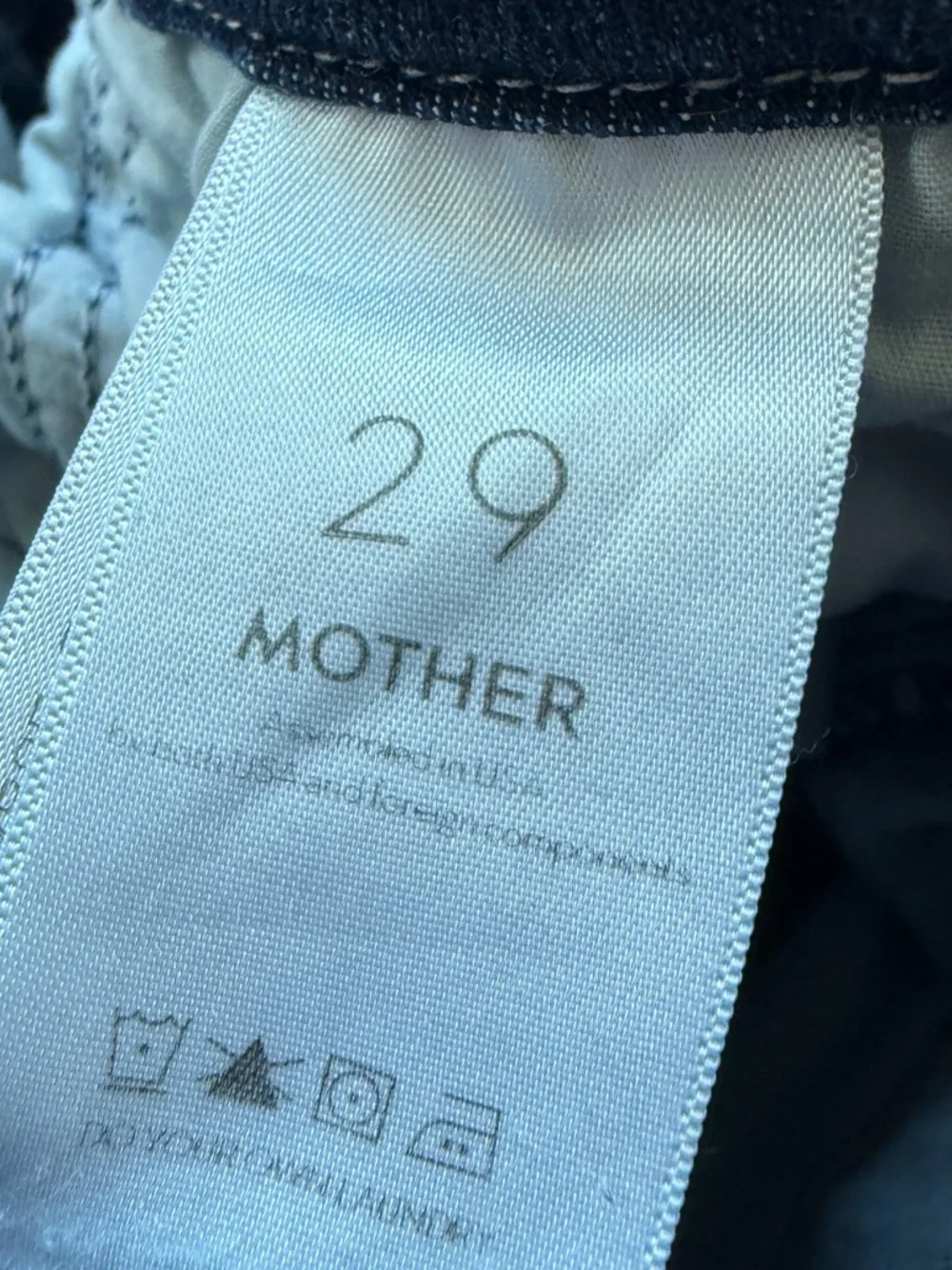 Mother The Looker Ankle Fray Skinny Jeans Invitation Only Blue Denim Women’s 29